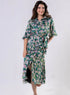 Front Buttoned Printed Dress
